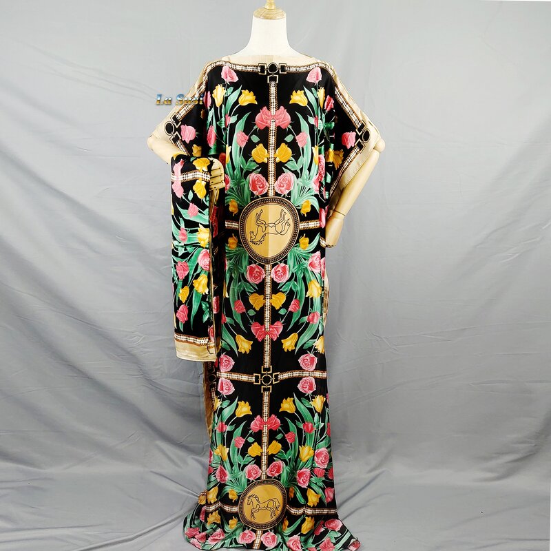 Losse Size Printing Bloemen Mooie Gebed Islamitische 2 Stuks Sets Moslim Kostuum Ramadan Casual Kleding Lange Jurk LD413