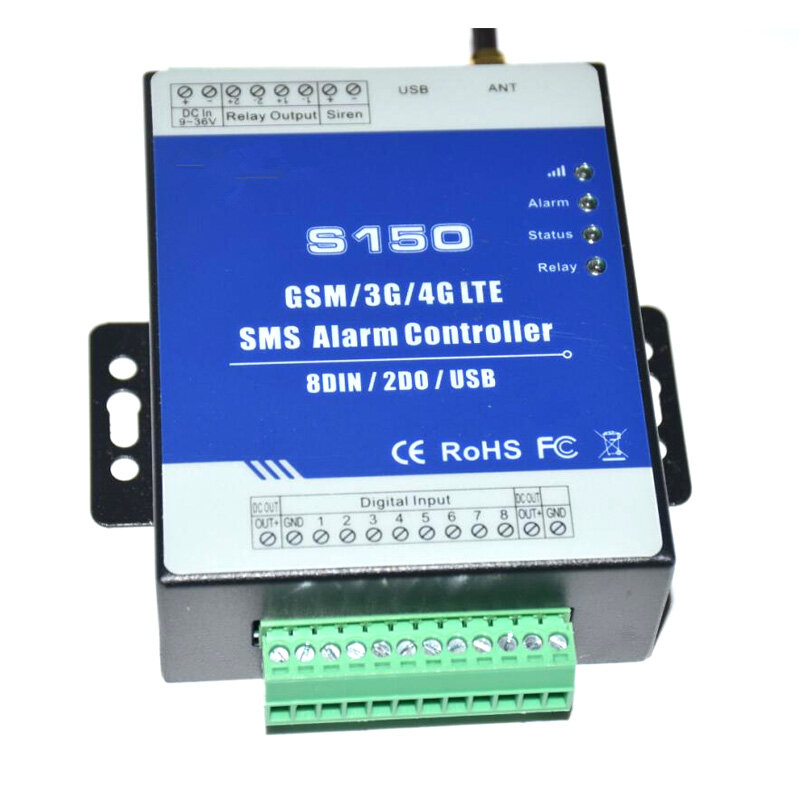 LPSECURITY GSM 3G 4G RTU SMS Alarm Controller Industrial IOT RTU Monitoring System in-built watchdog S150