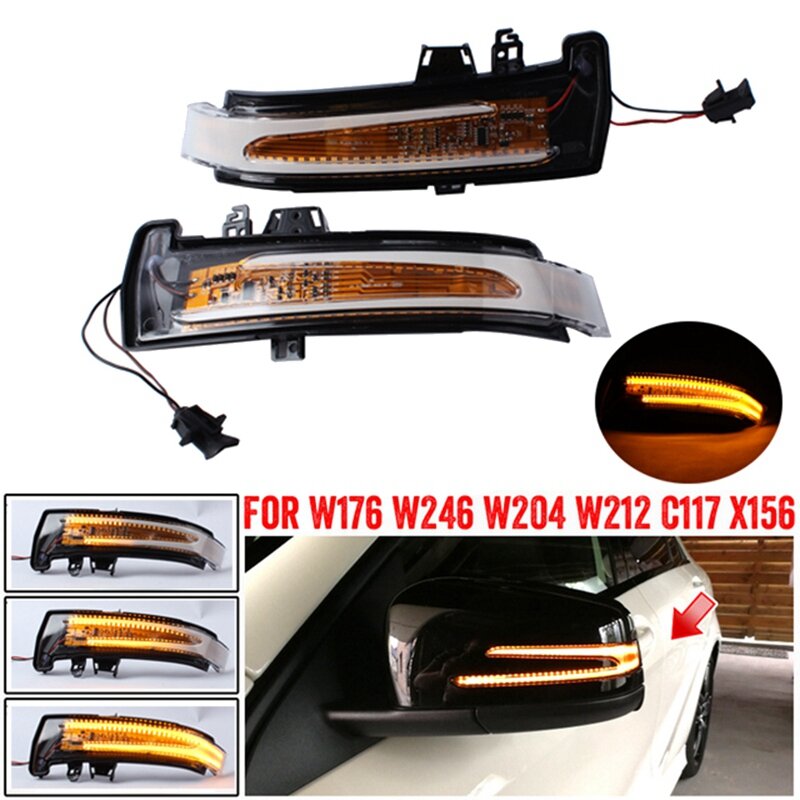 Car LED Dynamic Turn Signal Light Rearview Mirror Light Indicator for Mercedes Benz W221 W212 W204 W176 W246 X156 C204