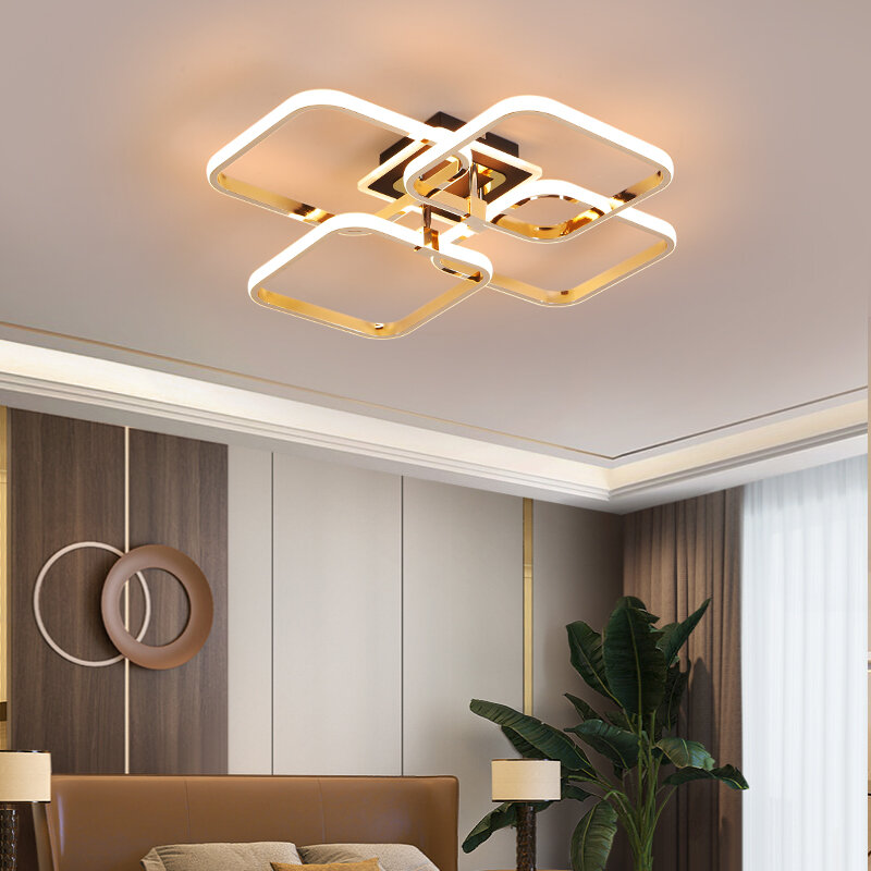 Fanpinfando moderno led chandeleir iluminação para sala de estar quarto cromado cozinha lustre interior lâmpadas penduradas