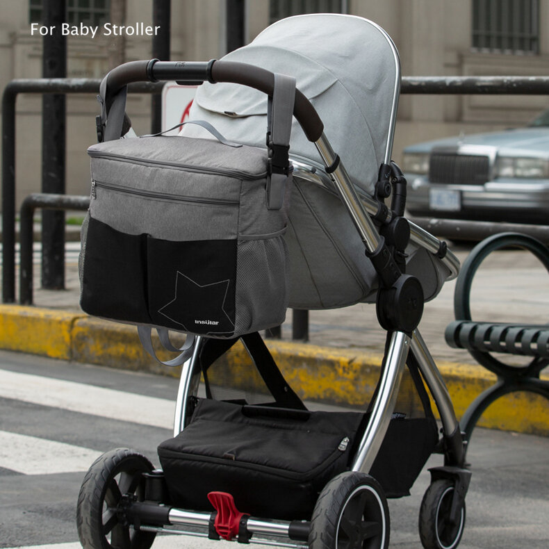 Gran capacidad de Dirtproof pañal bolsa de mamá moderna viajes impermeable cochecito de bebé bolsa pañal mochila Newbron con parmesano Accesorios