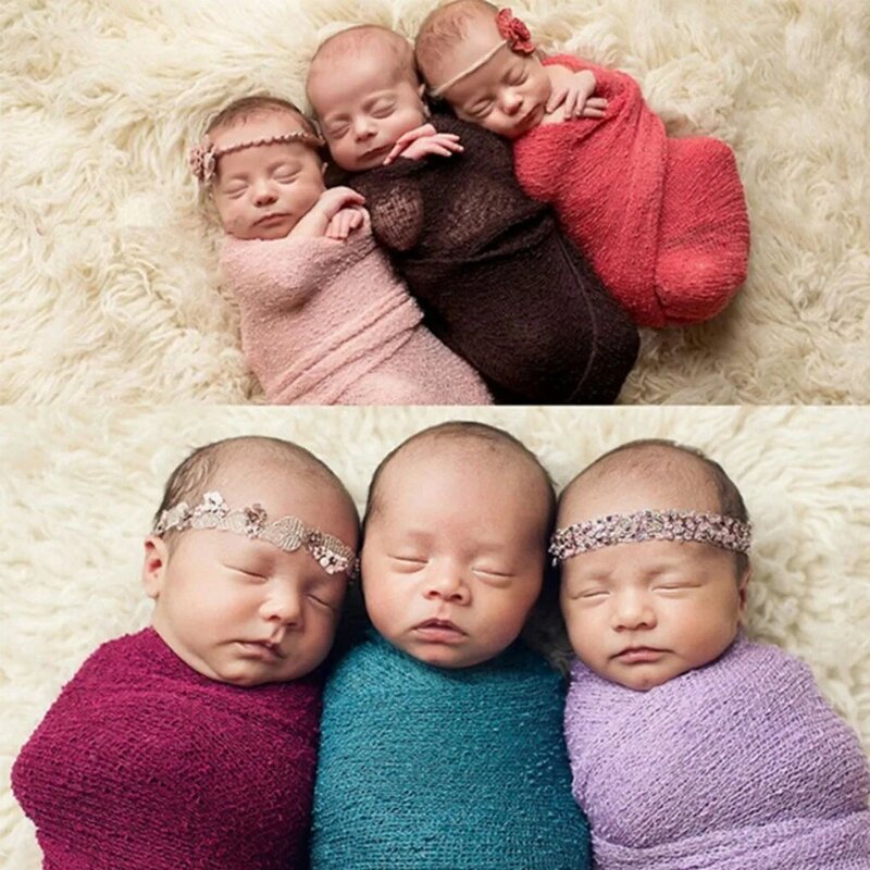 Puntelli per fotografia per bambini coperta avvolge avvolgere in maglia avvolgere foto neonato avvolge amaca fasciatura imbottitura avvolgere Dropshipping
