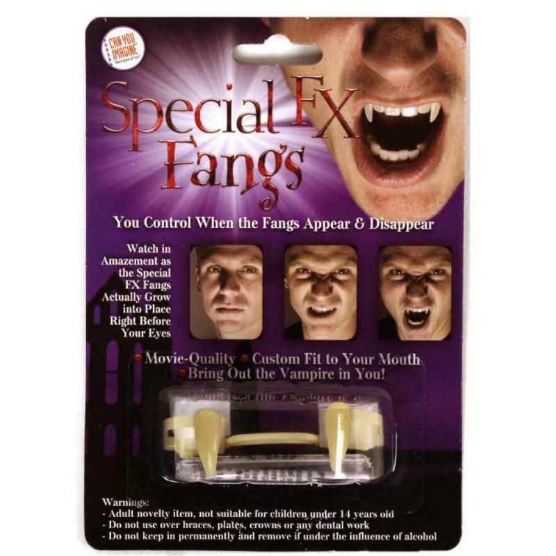 Colmillos retráctiles de dientes de vampiresa para Halloween, accesorios de decoración para fiesta de Cosplay para chico y adulto