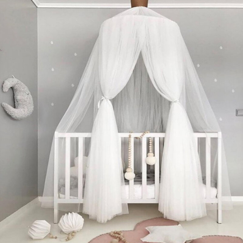 Kid Baby Bed Bedcover Mosquito Netting Curtain Bedding Dome Tent Room Decor Kid Bed Curtain Net Dome Princess Bed Canopy