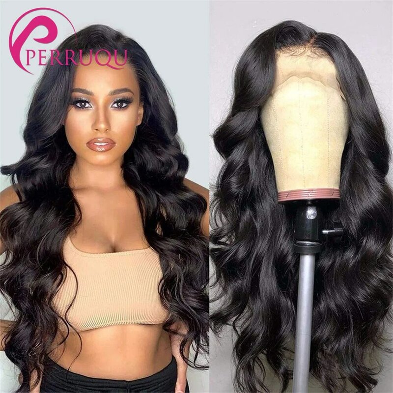 13X4 Lace Front Human Hair Wigs Brazilian Body Wave Lace Frontal Wig For Black Women PrePlucked Body Wave Lace Front Wig Perruqu