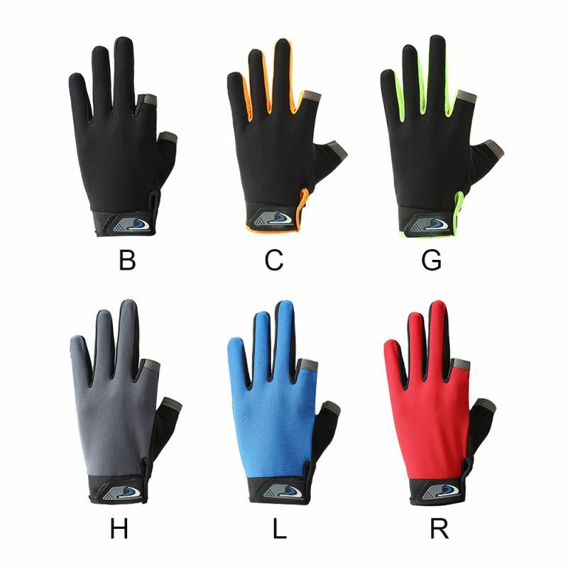 Outdoor Praktischen Angeln Handschuhe Zeigen Zwei Finger Luya Sonnencreme Atmungs Nicht-slip Touchscreen Sport Bike Radfahren Handschuhe
