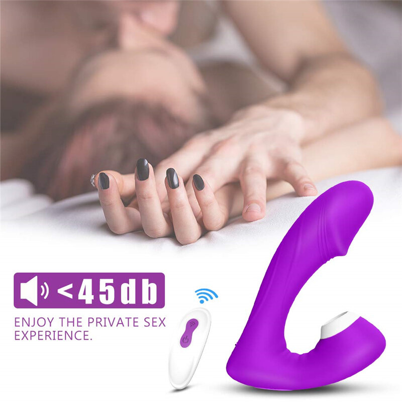 Clitoralดูด & G-Spot Vibrator, 2 In 1 Oral Sucker Clitoris Vibe,wearableไร้สายควบคุมเพศผู้ใหญ่ของเล่นสำหรับผู้หญิง