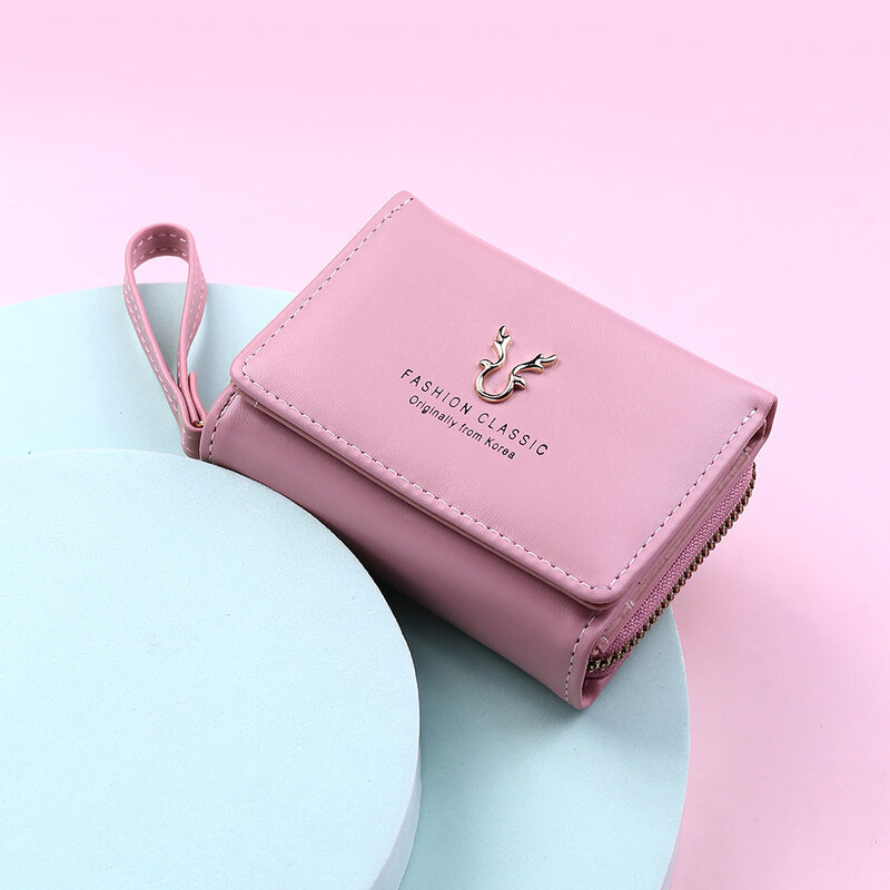 2021 nowych moda damska portfel krótki kobiety monety kiesy portfele dla kobiety posiadacz karty mały damski portfel kobiet Hasp mała kopertówka