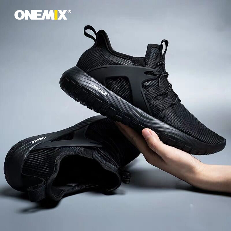 Onemix Unisex Sepatu Olahraga Ringan Bernapas Udara Mesh Menjalankan Sneakers Max Pria Divulkanisir Pelatih Tenis Sepatu