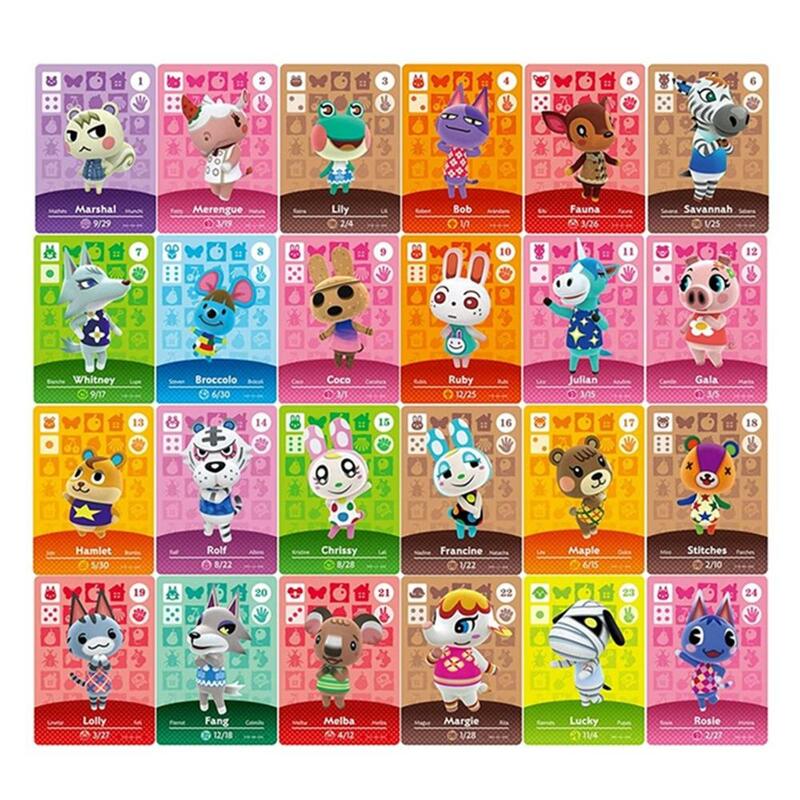 24pcs=1set For Animal Croxxing Card Mini Cards size 31mmx21mm New Horizon NFC Game Cards Work for NS Switch WIIU ACNH