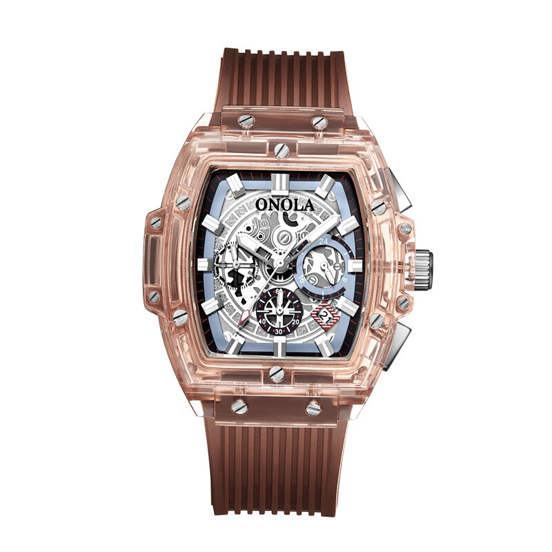 Wodoodporny Top marka mężczyźni klasyczny zegarek kwarcowy pasek silikonowy biznes popularny męski zegarek na co dzień