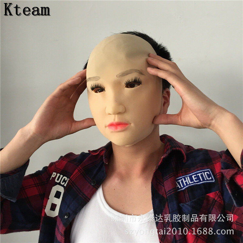 Сексуальная Реалистичная женская маска для Хэллоуина, Женская маскарадная латексная маска для вечеринки, сексуальный костюм для девочки, с...