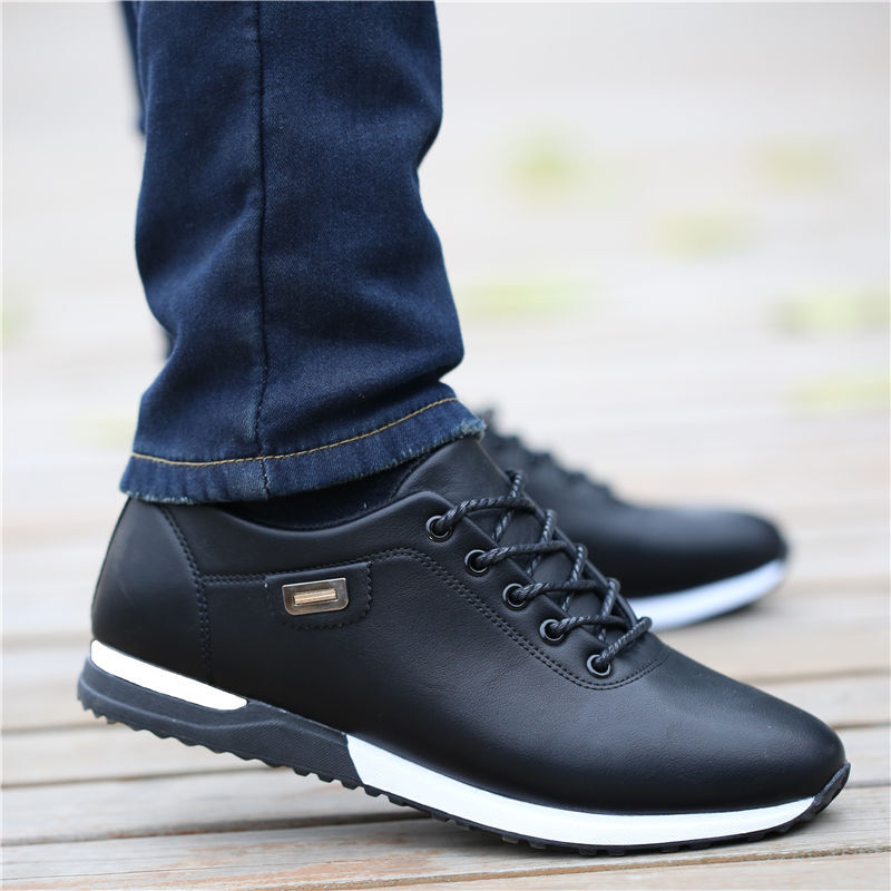 2020 Fashion Men's PU Leather Business Casual Shoes for Male Loafers Walking Footwear Tenis Feminino Outdoor Breathable Sneakers