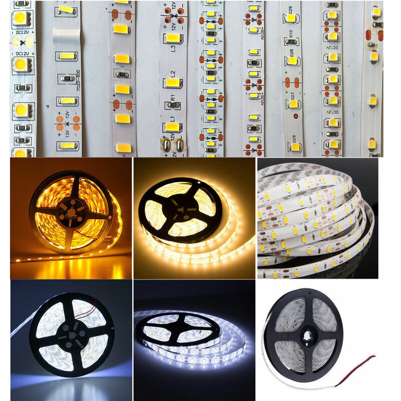 Tira de luces LED impermeable para decoración del hogar, cinta de diodo de neón, 5M/300LED, DC12V SMD 2835, 16,5 pies, RGB