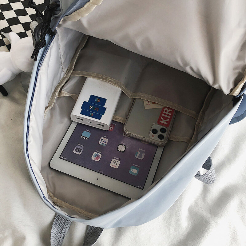 Casual à prova dwaterproof água mochila estudante sacos de escola para as mulheres harajuku náilon volta pacote 2021 grande capacidade saco de livro adolescente