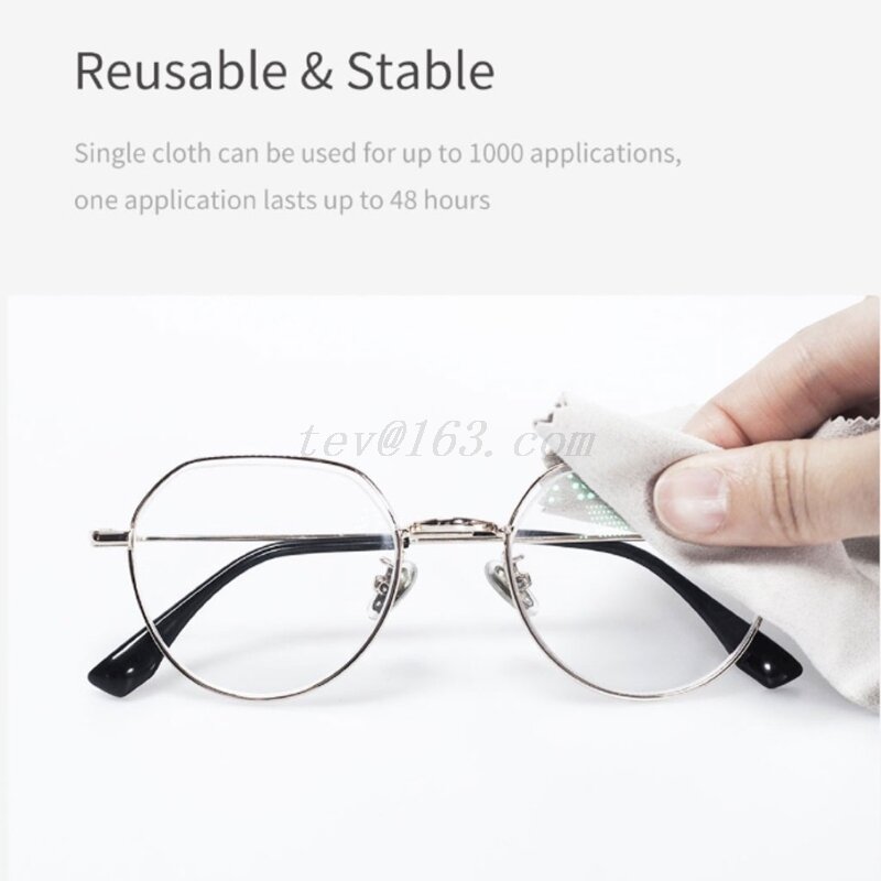 5Pcs Reusable Anti-Fog Wipes Glasses Pre-moistened Antifog Lens Cloth Defogger Eyeglass Wipe Prevent Fogging for Glasses