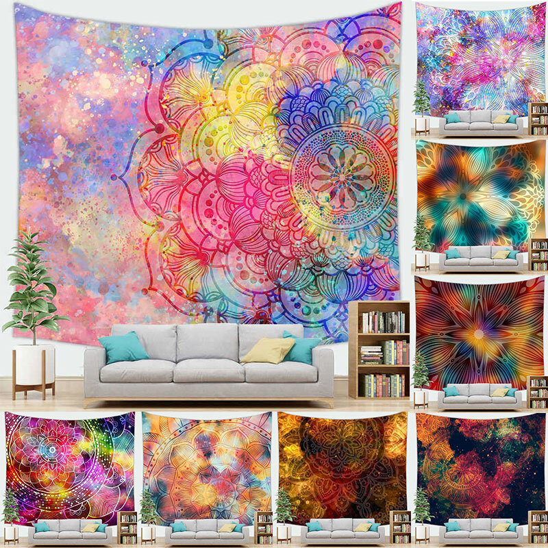 Floral Tapestry Home Decoration Wall Covering Tapestry Background Cloth hanging Blanket Hanging Fabric Southeast Asia Tapestry