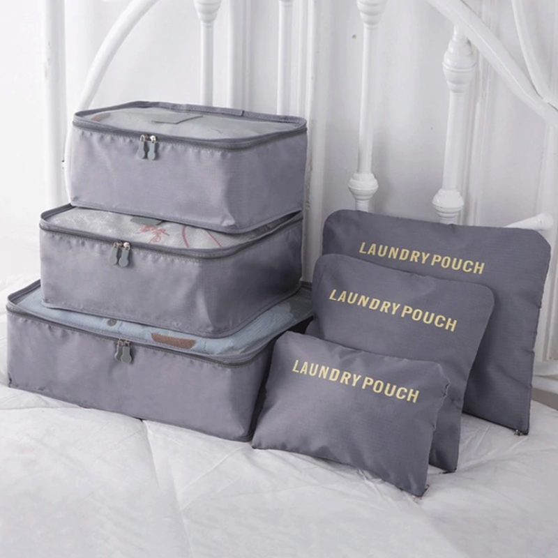 6pcs 4pcs Travel Home Clothes Quilt Blanket Storage Bag Set Shoes Partition Tidy Organizer Wardrobe Suitcase Pouch Packing Cube