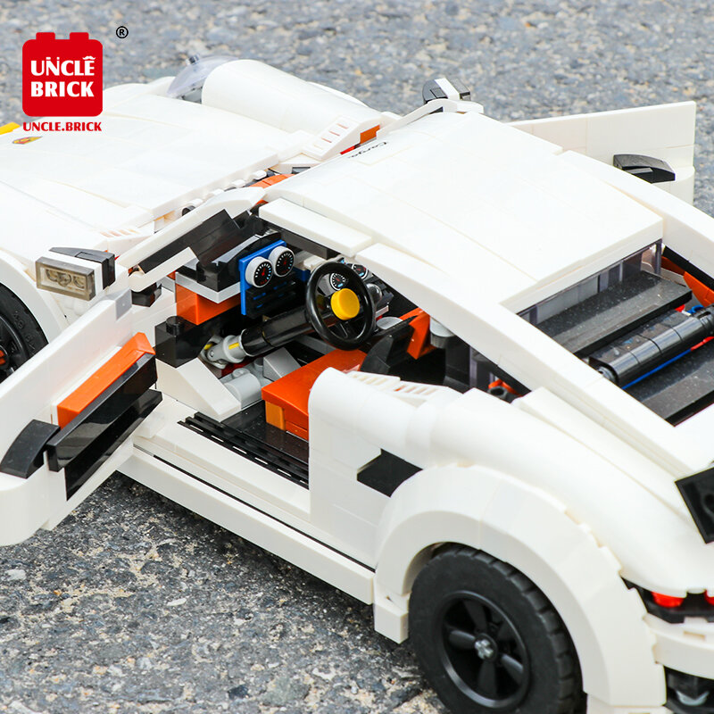 2 Dalam 1 Model Teknis Mobil Olahraga Super Putih Kompatibel 10295 Blok Bangunan Bata 1458 Buah Mainan Hadiah Ulang Tahun Anak-anak