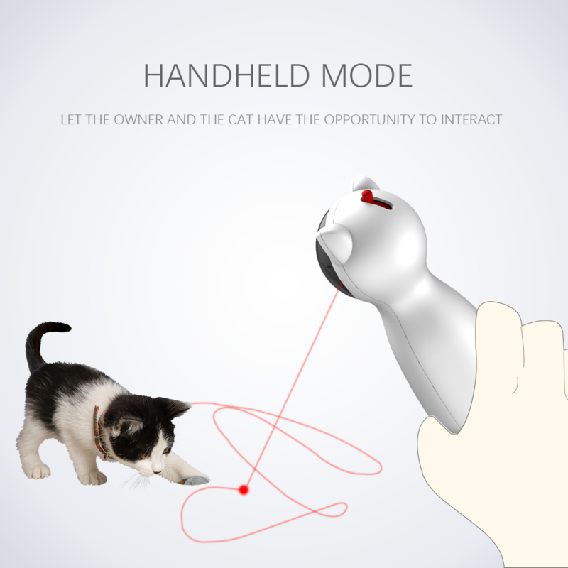 Automatische Katze Spielzeug Interaktive Smart Teasing Pet LED Laser Lustige Handheld Modus Elektronische Pet für Alle Katzen Laserlampje Kat