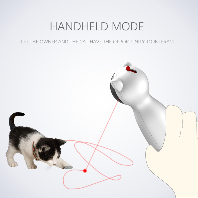 Automatische Kat Speelgoed Interactieve Smart Plagen Huisdier Led Laser Grappige Handheld Modus Elektronische Huisdier Voor Alle Katten Laserlampje Kat