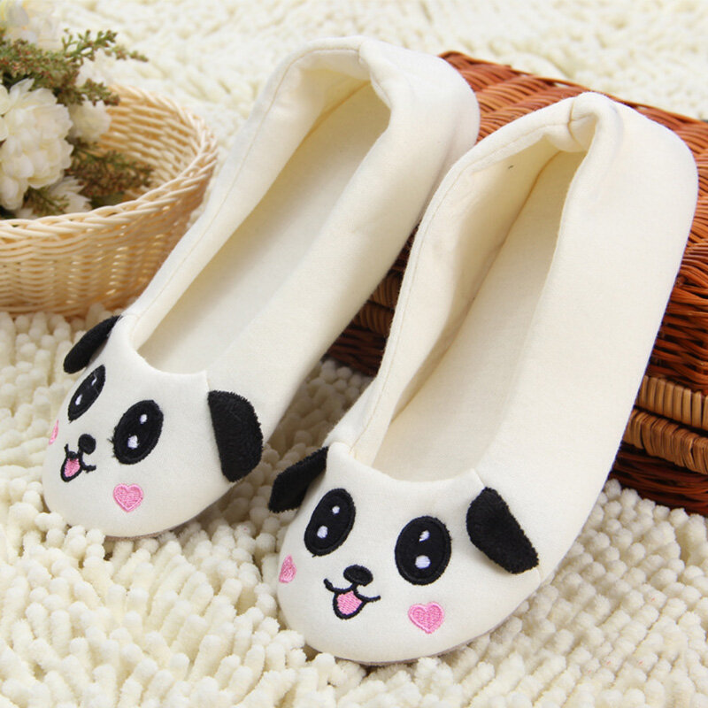 Winter Slippers Women Basic Shoes Cute Cartoon Kawaii Girls Simple Daily Soft Comfortable Flat with Indoor Casual Japanese Style