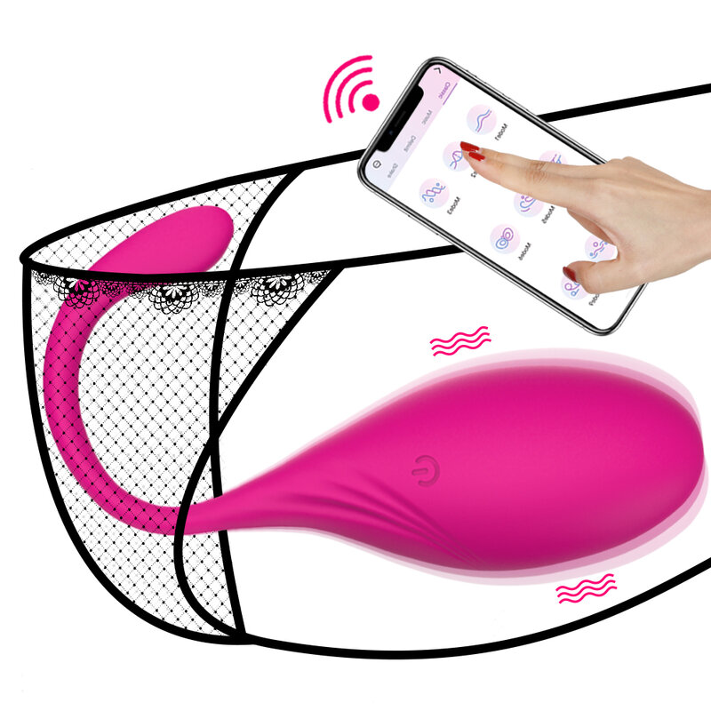 Vibrador bluetooth sem fio com controle por aplicativo, consolo feminino ponto g bola vaginal