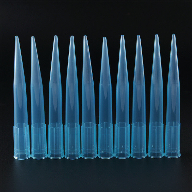 500pcs 1000ul 1ml 플라스틱 Pipettor Tip 프리미엄 미세 화학 과학 액체 피펫 노즐 팁 액세서리 실험실 용품