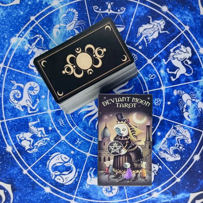 Deviant Mond Tarot Karten Divination Deck Unterhaltung Parteien Bord Spiel Unterstützung tropfen verschiffen 78 Teile/schachtel