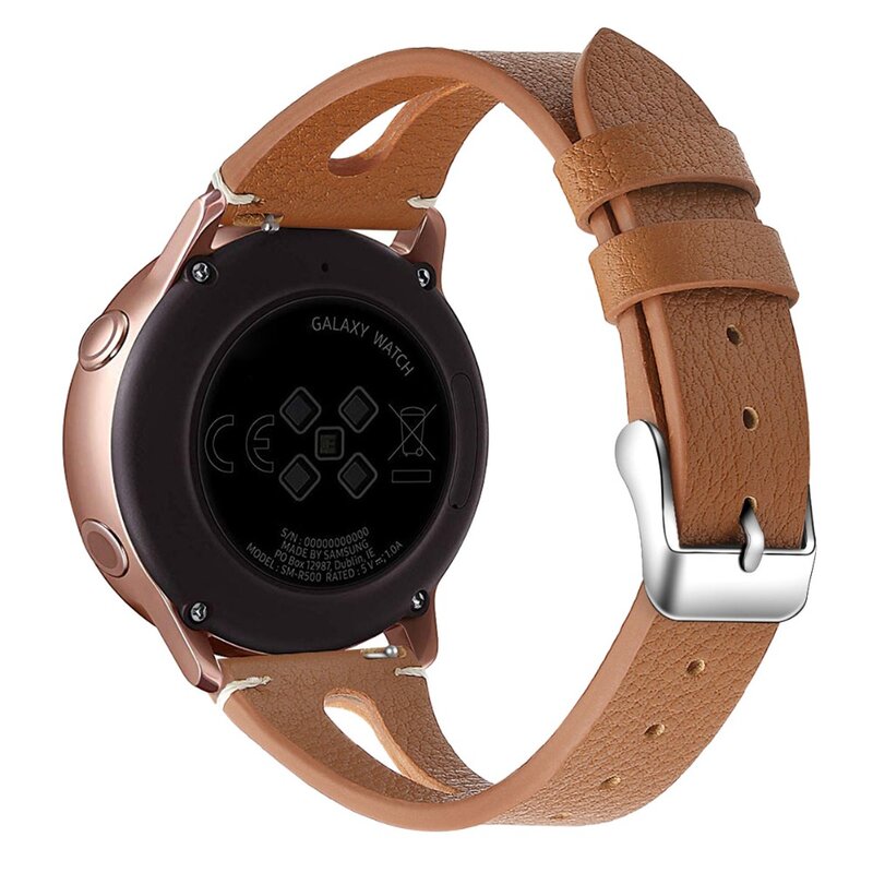 삼성 갤럭시 시계에 대한 20mm 시계 스트랩 기어 스포츠에 대한 활성 정품 가죽 시계 밴드 스트랩 화웨이 시계 Huami 시계 93008