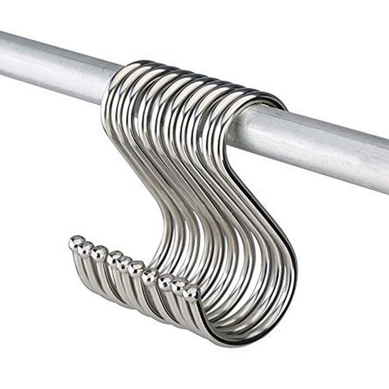 10 pces multi-uso gancho de aço inoxidável pendurado gancho suportes de armazenamento multi-uso ganchos de aço inoxidável do agregado familiar essencial