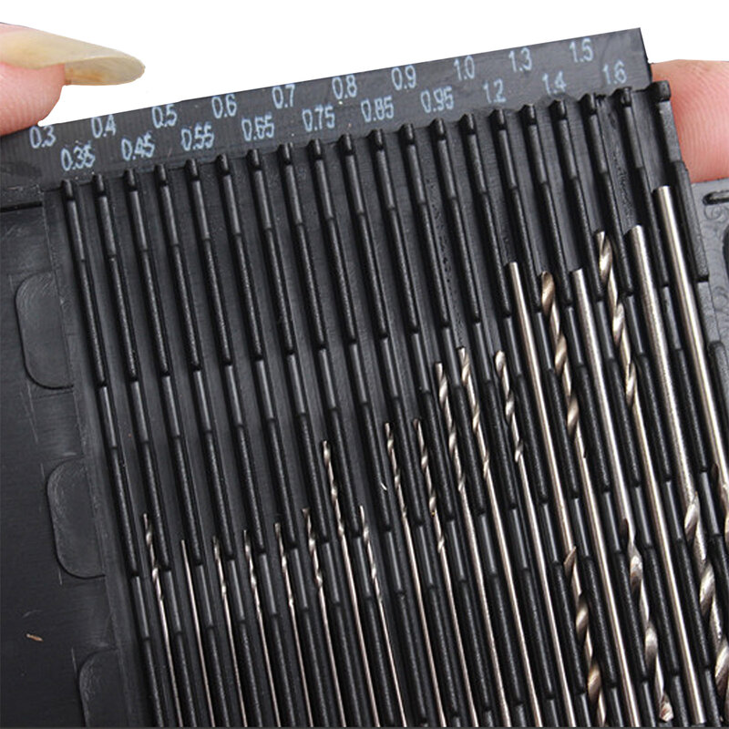 TwistเจาะBit 20Pcs HSSเจาะบิตชุด0.3-1.6Mm Micro Hand Drillsสำหรับโลหะรุ่นCraftซ่อมเครื่องมือMiniเจาะ