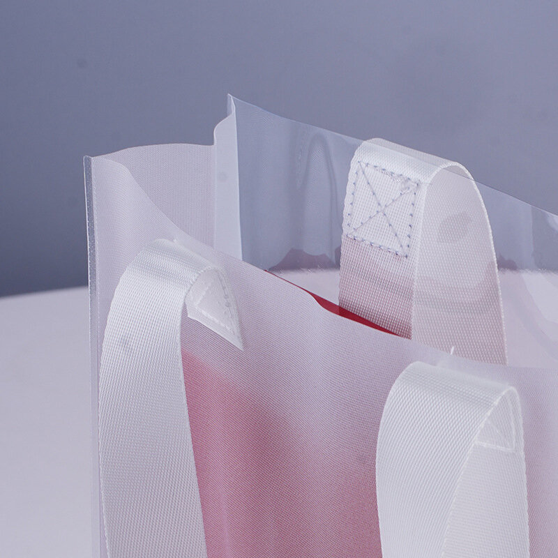 Transparante Waterdichte Boodschappentassen Opslag Zak Hoge Kwaliteit Tassen Frosted Plastic Zakken Eenvoud Gift Bags