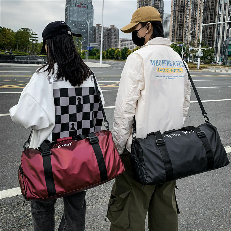 Krótka podróżna torba biznesowa Unisex duża pojemność podróżny worek marynarski lekka wodoodporna siłownia torba na siłownię torebka damska