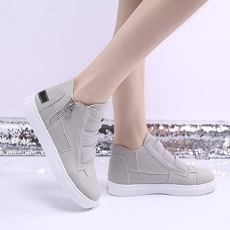 Zapatillas de lona clásicas para mujer, zapatos informales con cordones, diseño de moda, talla grande 43, 2022