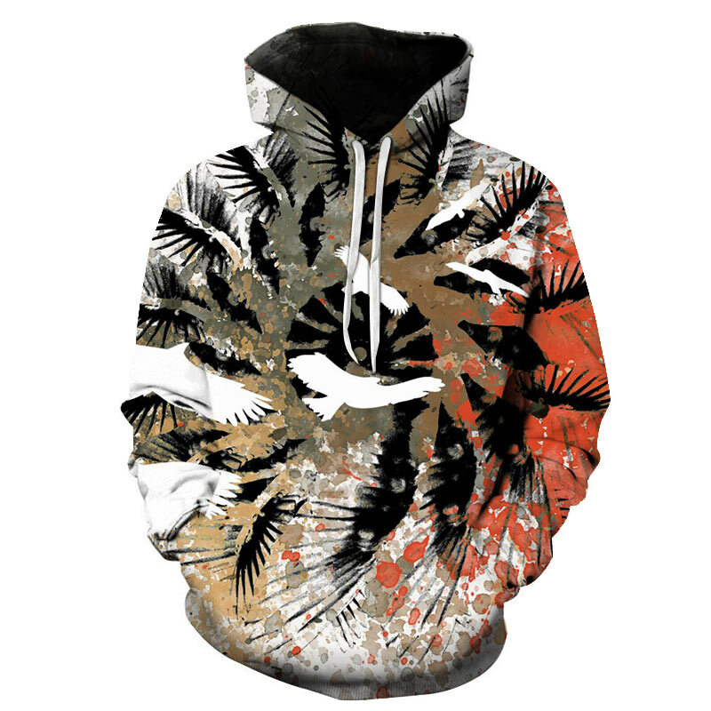 3d personalidade psychedelic impressão do hoodie dos homens horror abstrato moletom primavera e outono confortável lazer camisola com capuz