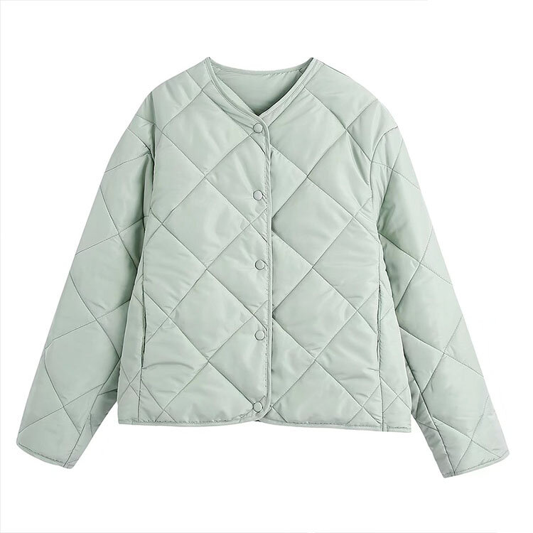 2021 outono novo feminino manga comprida malha algodão vestido único-breasted bolso decoração senhoras jaqueta de algodão