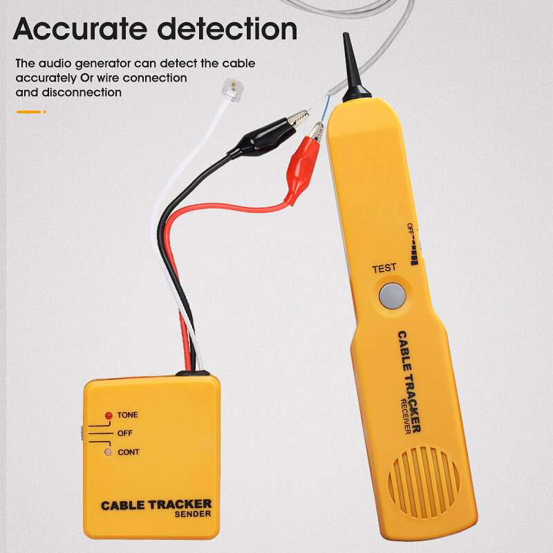 Offerte calde Tracker diagnosi Tone Finder cavo telefonico Tester per cavi Toner Tracer Inder Detector strumenti di rete