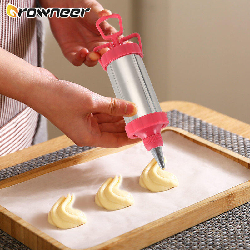 6 Pcs Icing Piping Nozzle Spuit Gun Schraper Set Rvs Cream Pastry Bakken Tools Cupcake Decor Zijde Bloem Bakvormen