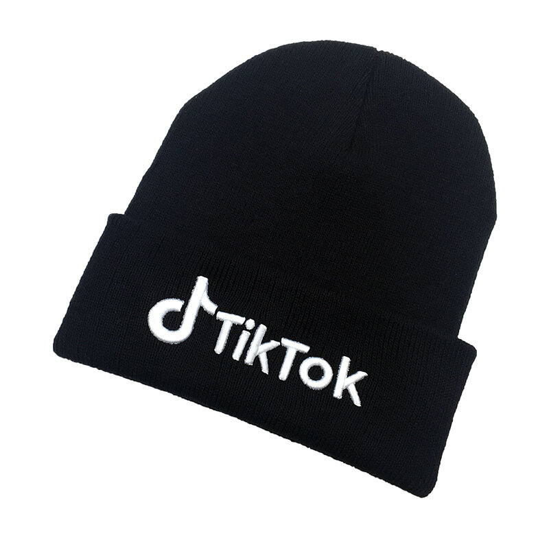 Short video Platform Embroidery Beanie Letter Knitted Hat Woolen Cap Cold Hat Casual Autumn And Winter Warm Hats For Men Women