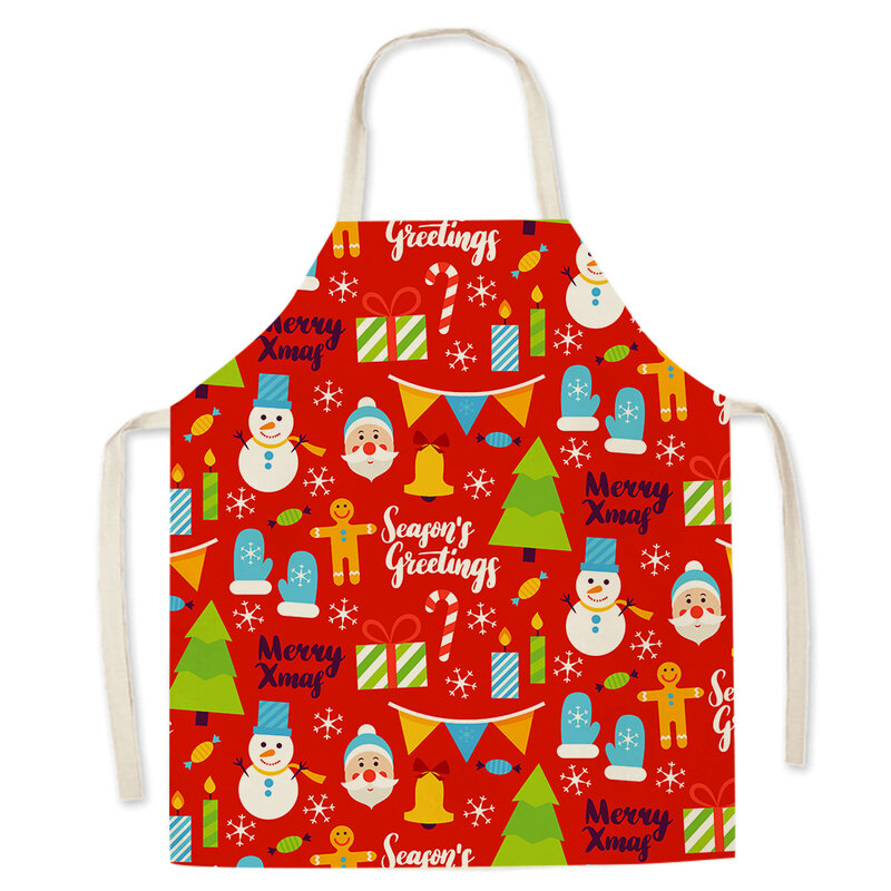 3d impresso avental de natal para a mulher homem cozinha sem mangas avental adulto crianças cozimento em casa ferramenta natal festival festa decoração