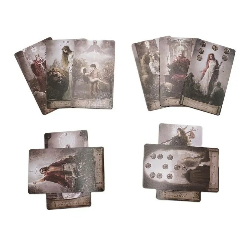 천국 및 지구 타로 데크 미스터리 운세 게임 플레이 영어 버전 78 카드 데크 가족 파티 놀이 엔터테인먼트 보드 게임
