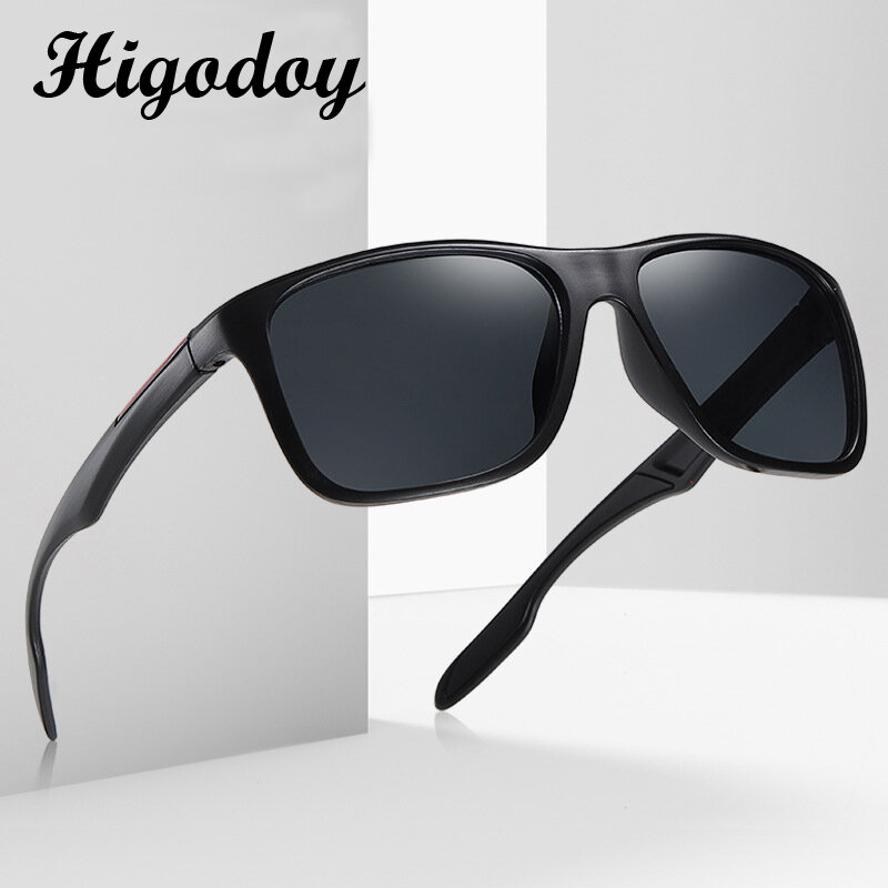 Higodoy-男性と女性のためのレトロなプラスチックサングラス,特大のビンテージスタイル,ミラーグラデーションレンズ,デザイナーブランド,uv400