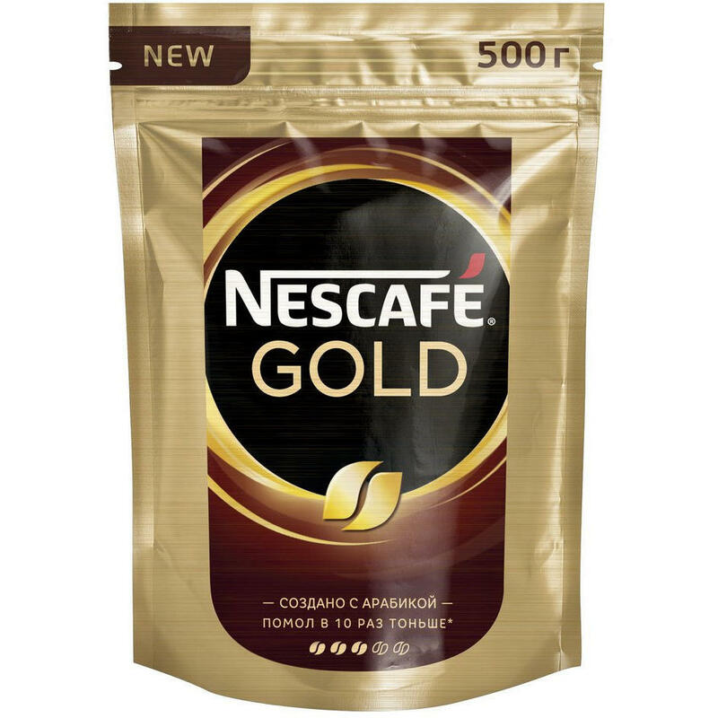 Imballaggio morbido solubile in oro Nescafe (500g)