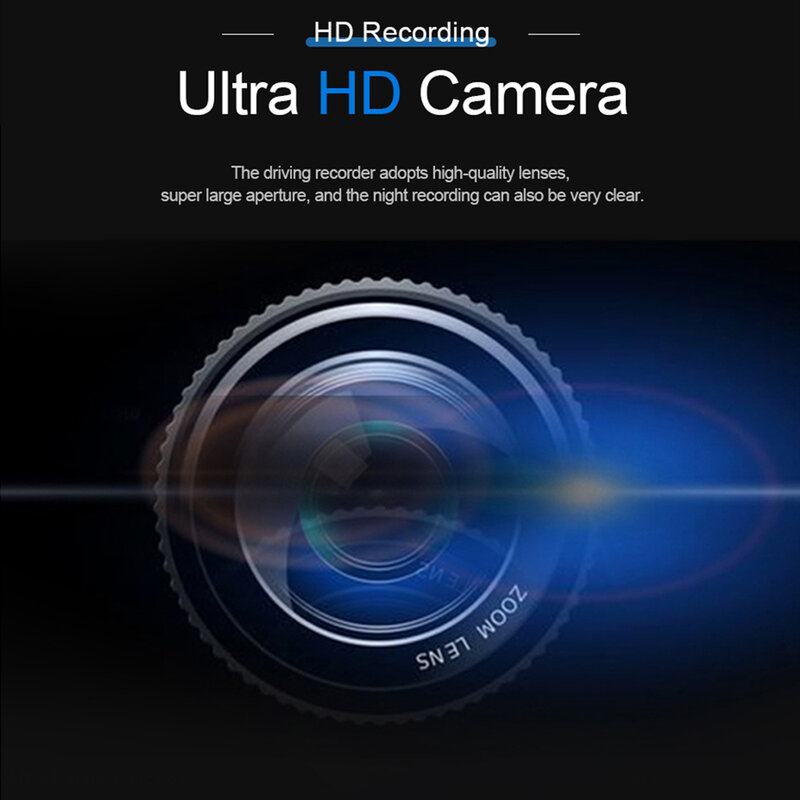 Kamera Dashboard Kamera DVR Mobil 4 Inci HD 1080P Perekam Video Lensa Ganda Kamera Tampilan Belakang Sensor G Perekaman Siklus Penglihatan Malam