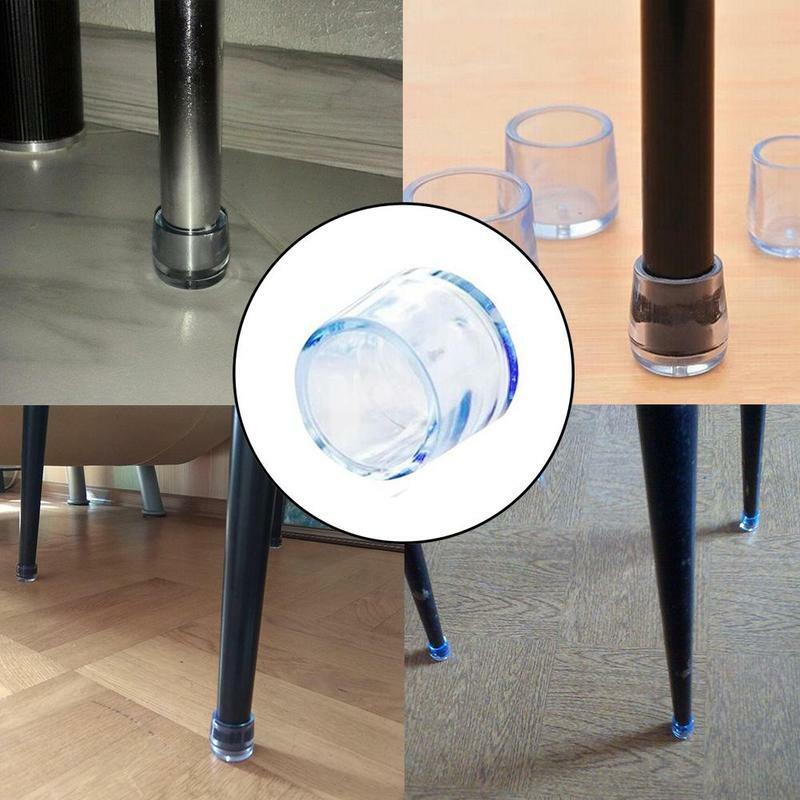 16 pçs de borracha móveis cadeira mesa tapete silicone anti risco protetor tampa tabela virola pés tampa do pé piso protetor casa ferramentas