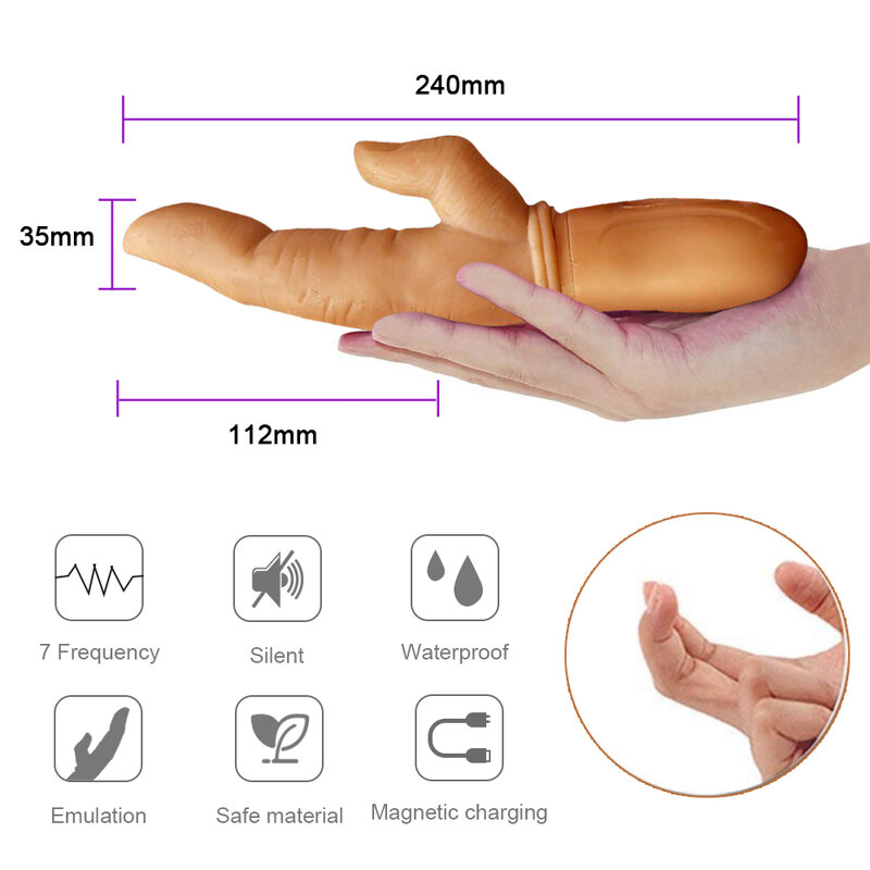 Orgasm Finger Vibrator for Women G spot Vibrator Powerful Dildo Rabbit Vibrating Clitoris Stimulator Adults Sex Toys Masturbator