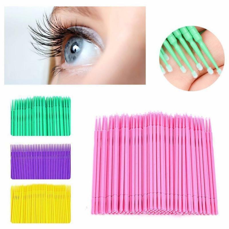 100Pcs/bag Micro Brush Disposable Cotton Swab Makeup Brushes Durable Microbrush Applicator Eyelash Extensions Makeup Tool