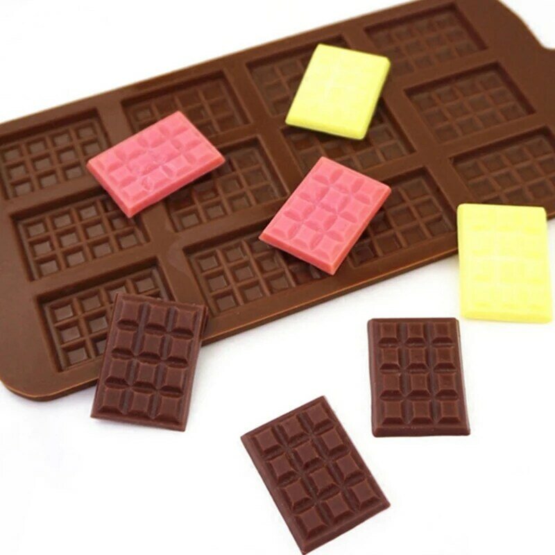 1pcsシリコーン型12細胞チョコレート型フォンダンパティスリーキャンディーバー金型ケーキモード装飾キッチンベーキングアクセサリー