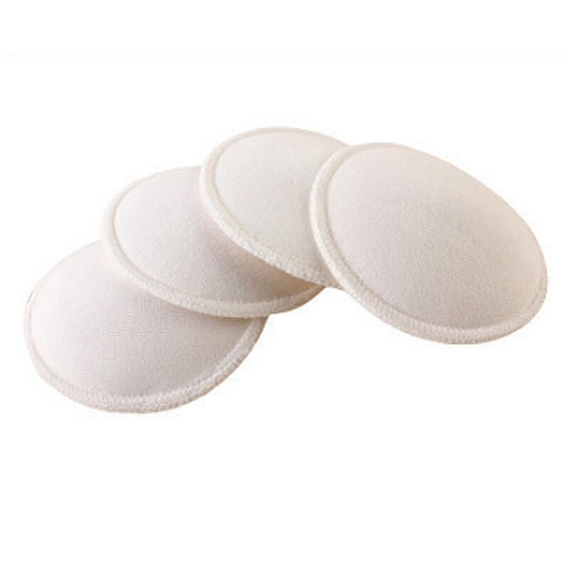4 pezzi in gravidanza anti-galattorrea Pad in cotone per donna spessa tridimensionale in cotone reggiseno per allattamento Pad interno lavabile riutilizzato